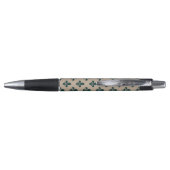 Stylo Fleur de Lis, Green on Beige, Royal, Your Name (Dos)
