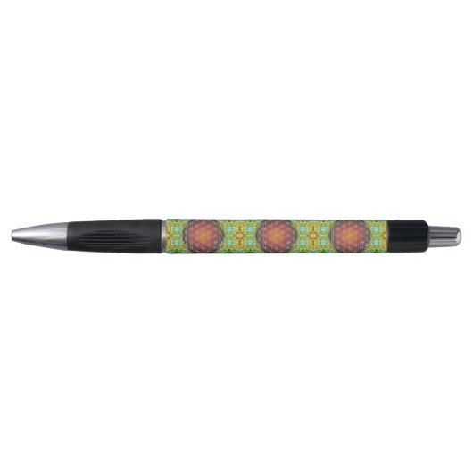 Stylo Fleur de vie - or - fractale 2 (Devant)