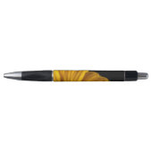 Stylo Fleur jaune sur arrière - plan noir (Devant)