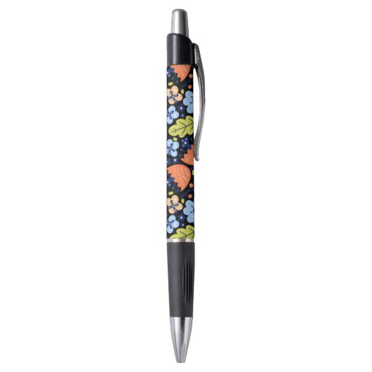 Stylo Fleur motif coloré brillant (Bas (Vertical))