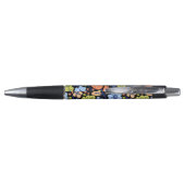 Stylo Fleur motif coloré brillant (Dos)
