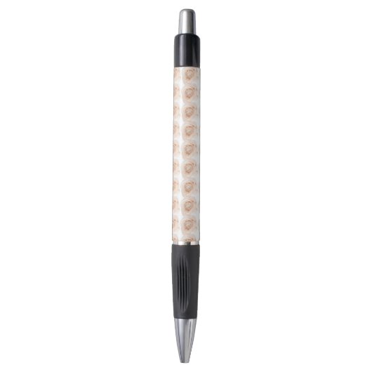 Stylo Fleur rose blanche (Devant (Vertical))