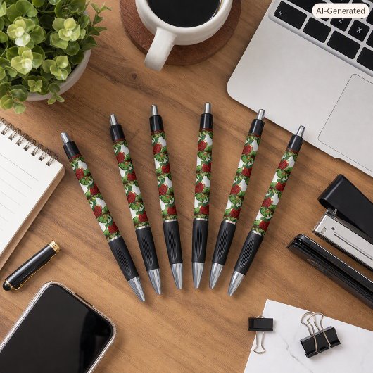 Stylo Fleur Rose Vintage