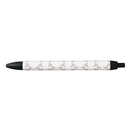 Stylo Fleur sauvage rouge ressort (Devant)