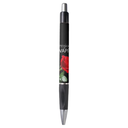 Stylo Fleur Vapeur et rose (Devant (Vertical))
