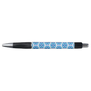 Stylo Fleurs Bleues, Motif De Fleurs, Modèle Floral
