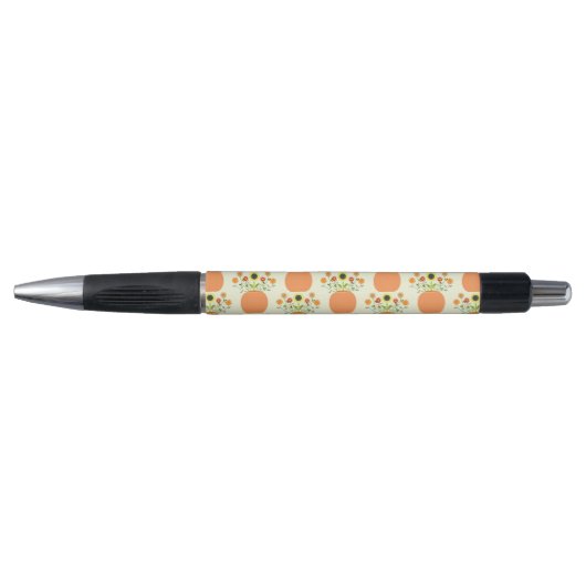 Stylo Fleurs d'action de grâces à motif Citrouille (Devant)