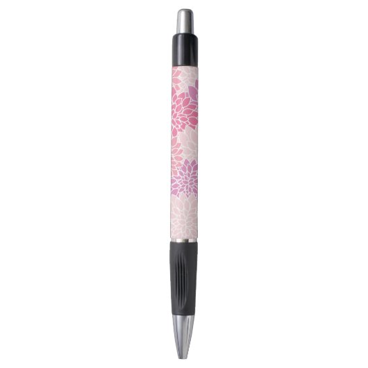 Stylo Fleurs Dahlia, Motif De Fleurs, Dahlia Rose (Devant (Vertical))