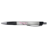 Stylo Fleurs de cerisier Monogramme argent rose (Bas)