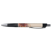 Stylo Fleurs de chute d'aquarelle-Crème et Fleurs rouges (Bas)