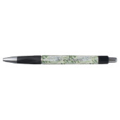 Stylo Fleurs de Delphinium blanc lavande (Devant)