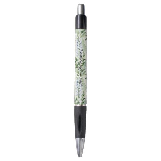Stylo Fleurs de Delphinium blanc lavande (Devant (Vertical))