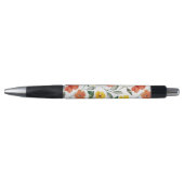 Stylo Fleurs de pêcher jaune rouge (Devant)