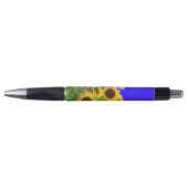 Stylo Fleurs de soleil - Liberté Ukraine Paix drapeau uk (Devant)