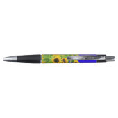 Stylo Fleurs de soleil - Liberté Ukraine Paix drapeau uk (Dos)