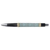 Stylo Fleurs décoratives bleu pastel (Devant)