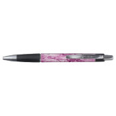 Stylo Fleurs encrées Abstraites Lys roses (Dos)