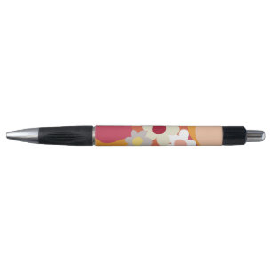 Stylo Fleurs et vagues de style rétro
