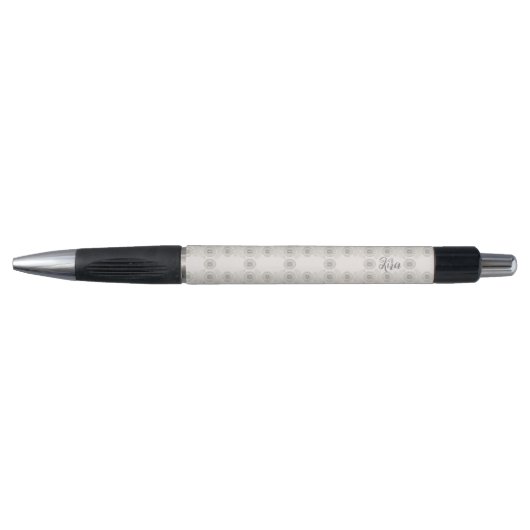 Stylo fleurs grises (Devant)