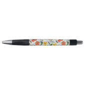 Stylo Fleurs orange jaune (Devant)