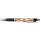 Stylo Fleurs Oranges, Motif Floral, Motif De Fleurs (Bas)