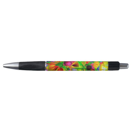Stylo Fleurs psychédéliques Abstraites (Devant)