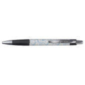 Stylo Fleurs Rayures Bleu Blanc (Dos)