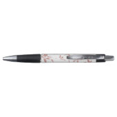 Stylo Fleurs Rose Pâle (Dos)