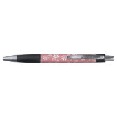 Stylo Fleurs roses mignonnes de marguerite de monogramme (Dos)