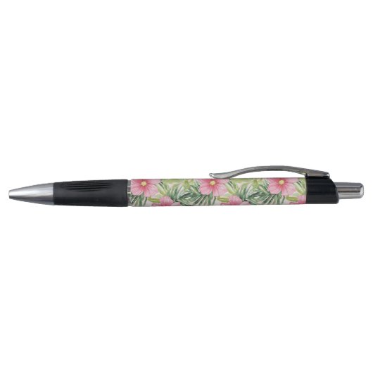 Stylo Fleurs roses tropicales (Haut)