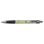 Stylo Fleurs sauvages délicats en aquarelles vertes (Dos)
