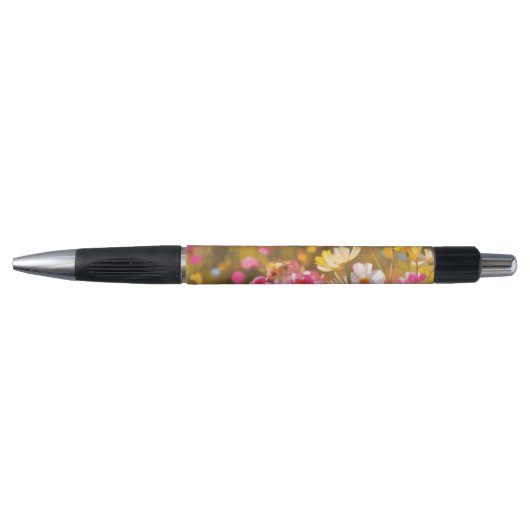 Stylo Fleurs sauvages roses Lavande jaune 2025 (Devant)