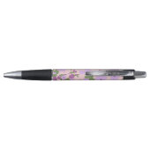Stylo Fleurs Violettes, Modèle Floral, Motif De Fleurs (Dos)