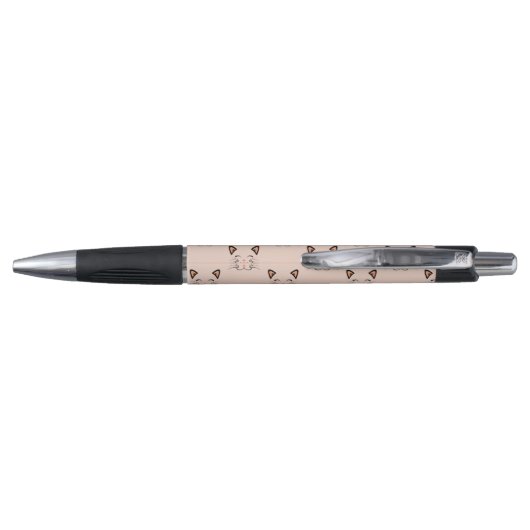 Stylo Floating Kitten Cat Face Pattern  (Dos)