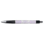 Stylo flocon de neige violet clair et coeur étincelant (Devant)