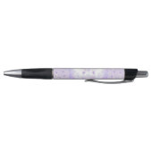 Stylo flocon de neige violet clair et coeur étincelant (Bas)