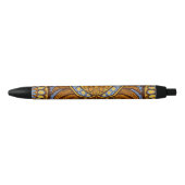 Stylo Floral bleu ciel Ankara d'Afrique (Devant)