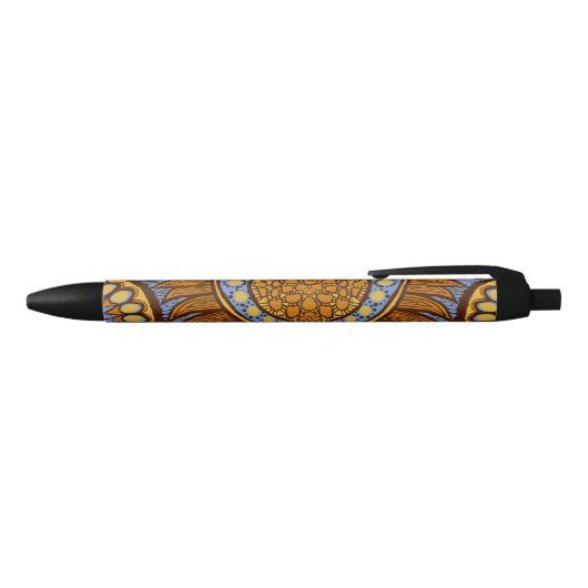 Stylo Floral bleu ciel Ankara d'Afrique (Haut)