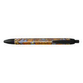 Stylo Floral bleu ciel Ankara d'Afrique (Dos)