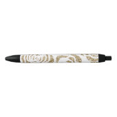 Stylo floral de Faux d'or de roses chics de (Devant)