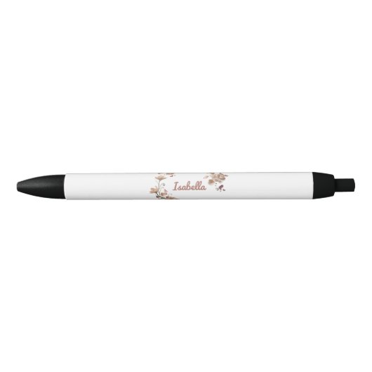 Stylo floral élégant personnalisé (Devant)