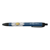 Stylo floral marine et jaune tendance marguerite (Bas)