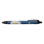 Stylo floral marine et jaune tendance marguerite (Haut)