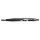 Stylo floral noir et blanc minimal (Dos)