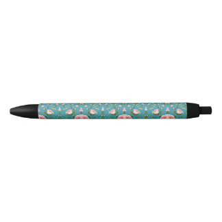 Stylo floral turquoise - Élégant pour l'école et l