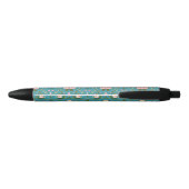 Stylo floral turquoise - Élégant pour l'école et l (Dos)