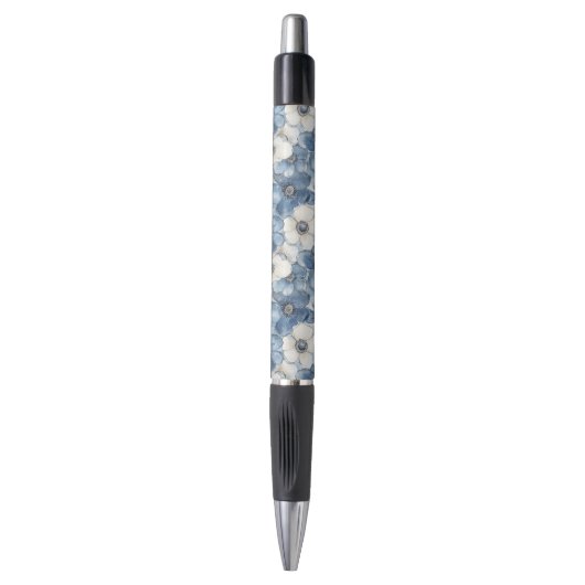 Stylo Flore bleu blanc denim (Devant (Vertical))