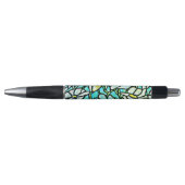 Stylo Flore verte en mosaïque (Devant)