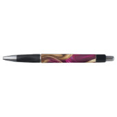 Stylo Flux Abstrait - Fuchsia violet et or (Devant)