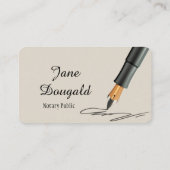 Stylo Fontaine classique Carte de visite de notair (Dos)